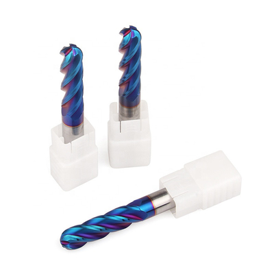 Vonfram rắn cacbua 2 ống D10R5 Máy phay cuối mũi bi Hrc65 Sx