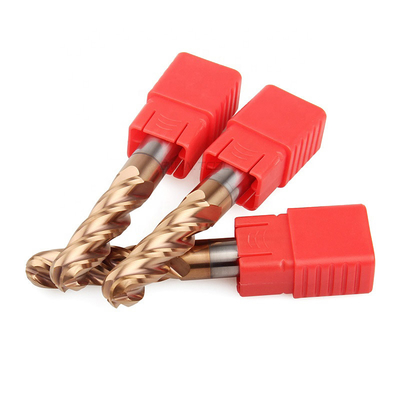 Vonfram rắn cacbua 2 ống D10R5 Máy phay cuối mũi bi Hrc65 Sx