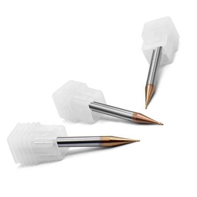 0.2mm Micro End Mills Vonfram cacbua xoắn Góc 35 độ